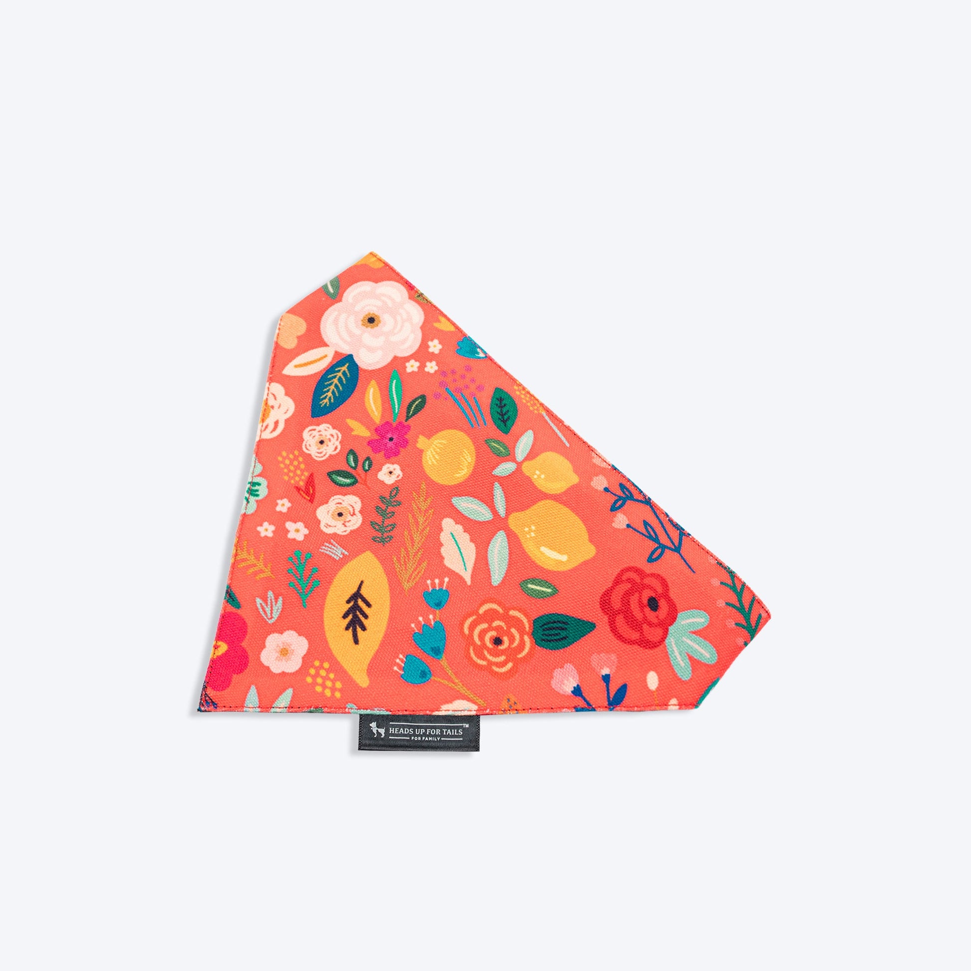 HUFT Blooming Days Printed Dog Bandana - Orange_05