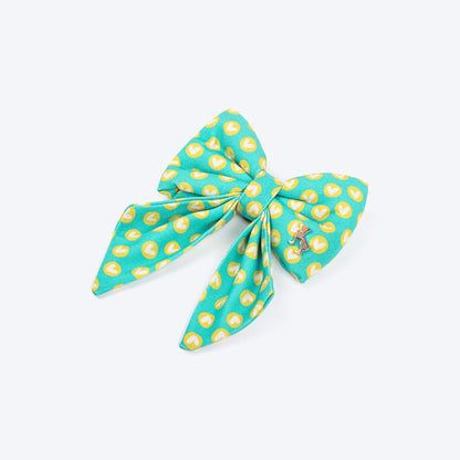 HUFT Heartpop Printed Lady Bow Tie For Dog - Sea Green