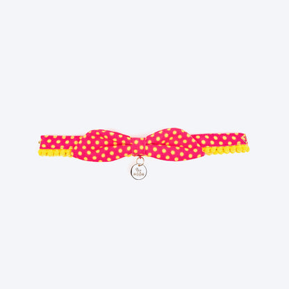 HUFT Classic Printed Bow Tie With Strap For Cat - Pink