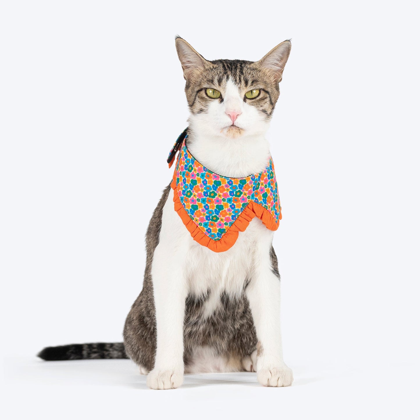 HUFT Bloomburst Printed Scarf For Cat & Puppy - Multicolor