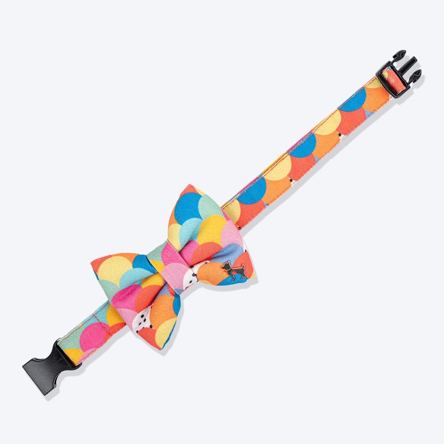 HUFT Candy Clouds Printed Bow Tie With Strap For Dog - Multicolor