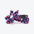 HUFT Heartpop Printed Bow Tie With Strap For Dog - Blue