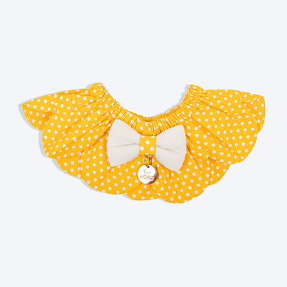 HUFT Polka Paws Scarf For Cat & Puppy - Yellow