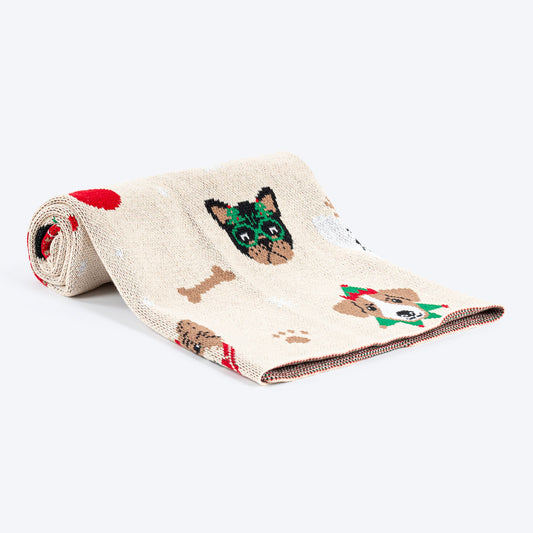 HUFT Woofy Wonderland Blanket for Dog & Cat - Beige