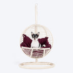 HUFT Purrfect Hanging Bed With Cushion For Cat - White