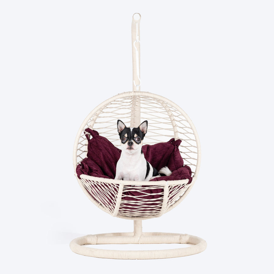 HUFT Purrfect Hanging Bed With Cushion For Cat - White