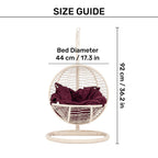 HUFT Purrfect Hanging Bed With Cushion For Cat - White