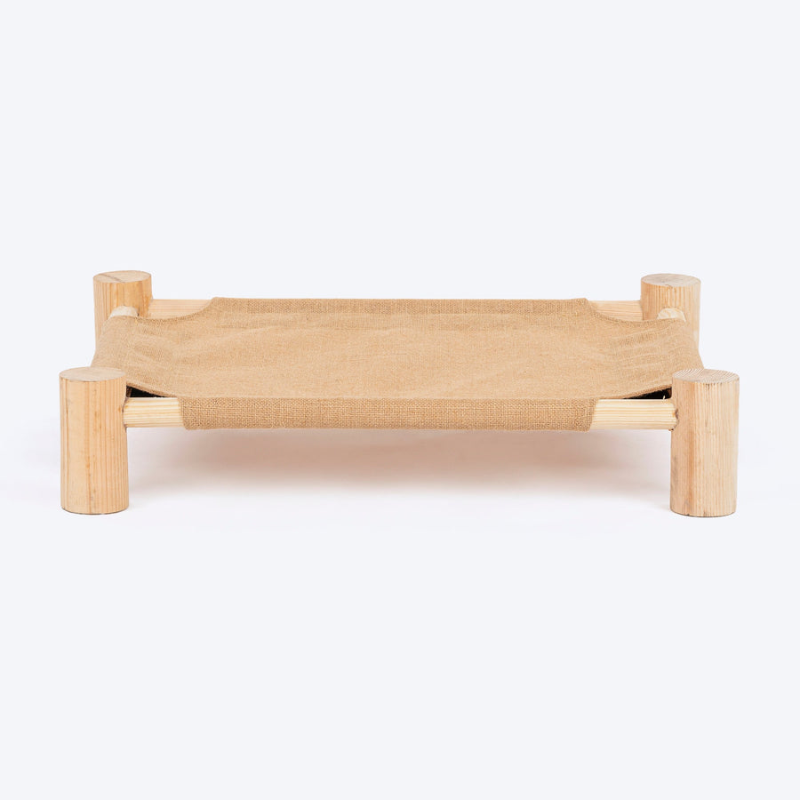 HUFT Elevated Cot Bed For Cats - Brown
