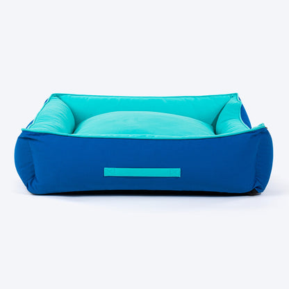 HUFT Classic Lounger Dog Bed - Blue & Turquoise