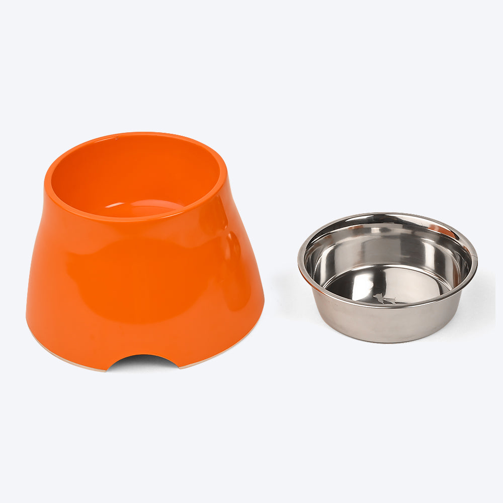 HUFT Elevated Bowl For Dog - Orange