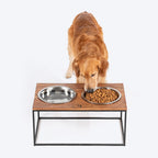 HUFT Furry Feast Wooden Diner With Steel Inserts For Dogs