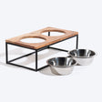 HUFT Furry Feast Wooden Diner With Steel Inserts For Dogs