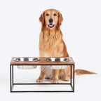 HUFT Furry Feast Wooden Diner With Steel Inserts For Dogs