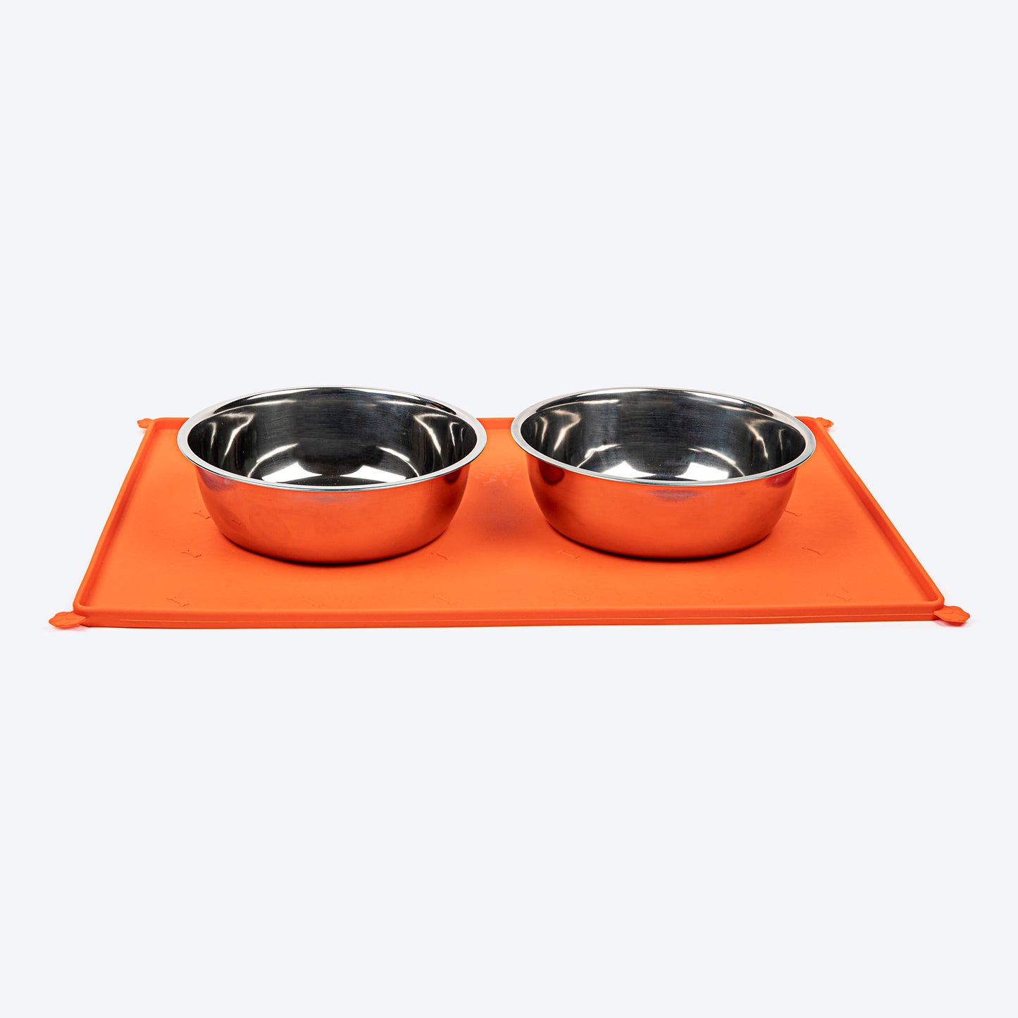 HUFT Anti Spill Rectangle Bowl Mat For Dog & Cat - Orange