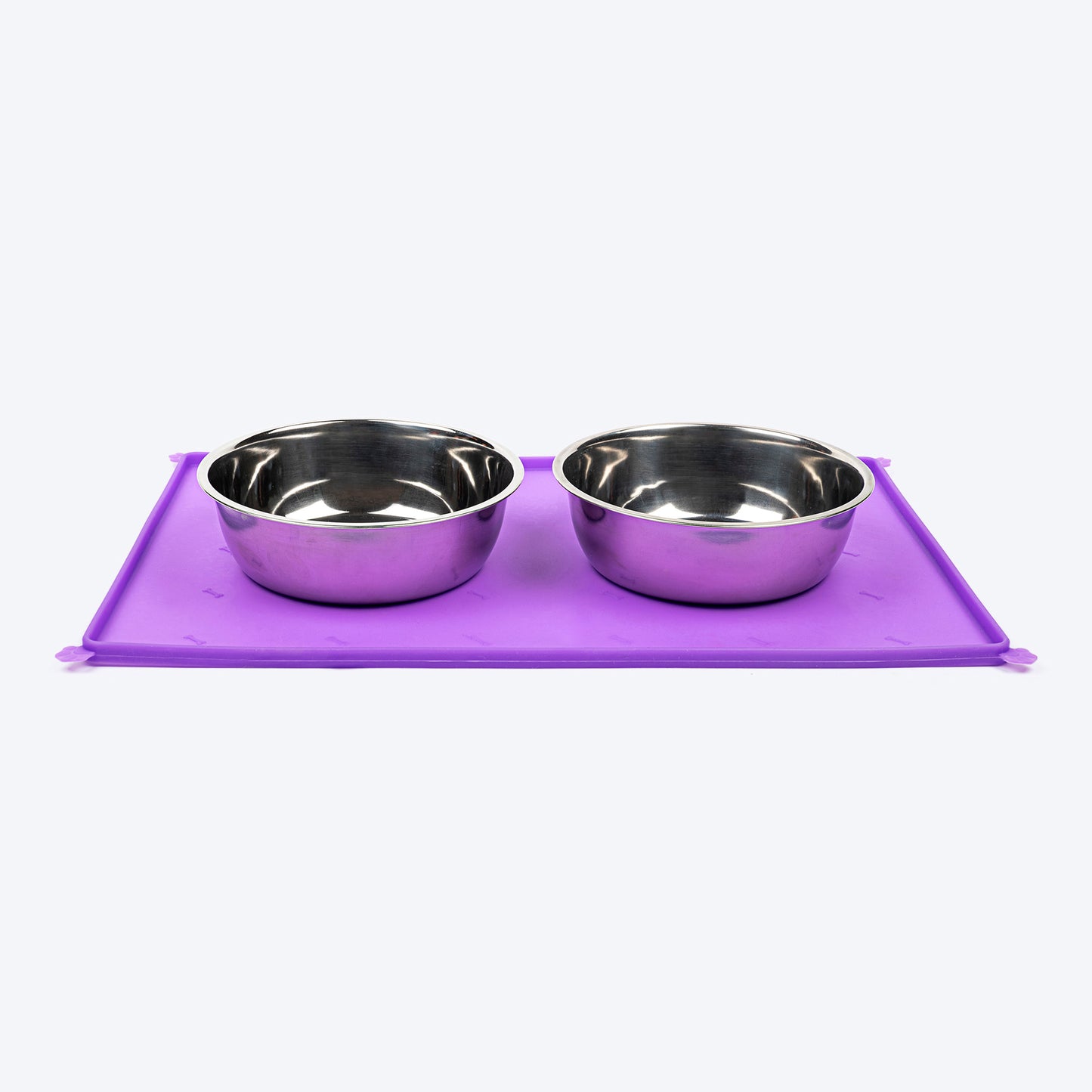 HUFT Anti Spill Rectangle Bowl Mat For Dog & Cat - Violet