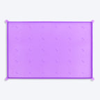 HUFT Anti Spill Rectangle Bowl Mat For Dog & Cat - Violet