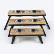 HUFT Collapsible Wooden Diner With Steel Bowl Inserts For Dog