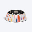 HUFT Tidal Trails Printed Melamine Bowl With Steel Inserts For Dog - Multicolor