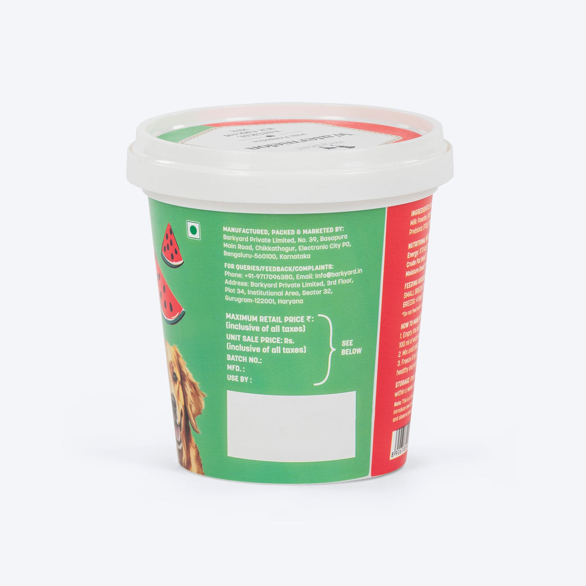 HUFT Watermelon With Prebiotics Natural Ice Cream Mix Dog Treats - 40 g