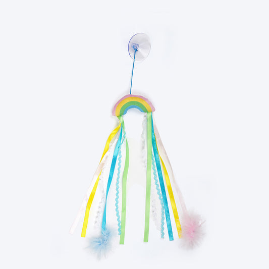 HUFT Dancing Rainbow Teaser Wand Toy With Catnip For Cat