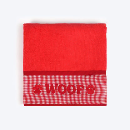 HUFT Microfibre Towel For Dogs & Cats - Red