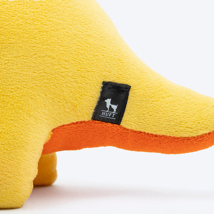 HUFT Triceratoopsie Squeaky Plush Toy For Dog - Yellow