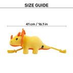 HUFT Triceratoopsie Squeaky Plush Toy For Dog - Yellow