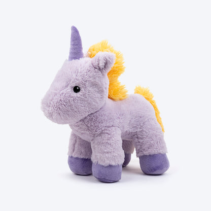 HUFT Floofycorn Squeaky Cuddle Plush Toy For Dog - Light Purple