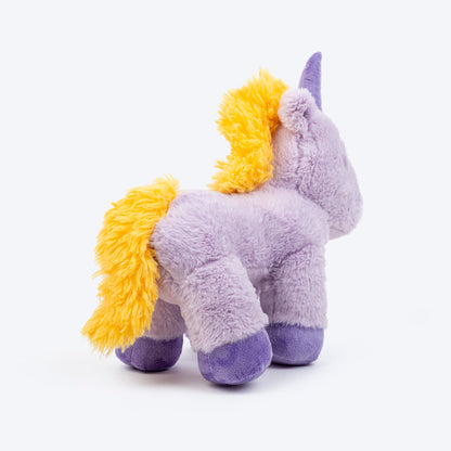 HUFT Floofycorn Squeaky Cuddle Plush Toy For Dog - Light Purple