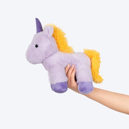 HUFT Floofycorn Squeaky Cuddle Plush Toy For Dog - Light Purple
