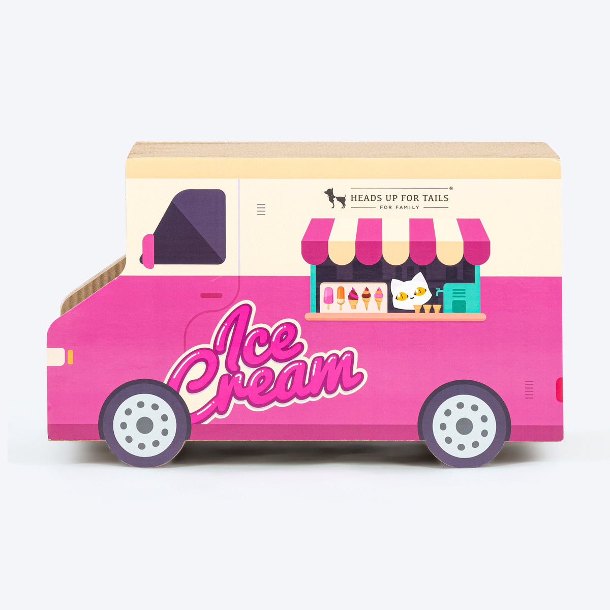 HUFT Purrfect Ice Cream Van Scratcher For Cat - Red