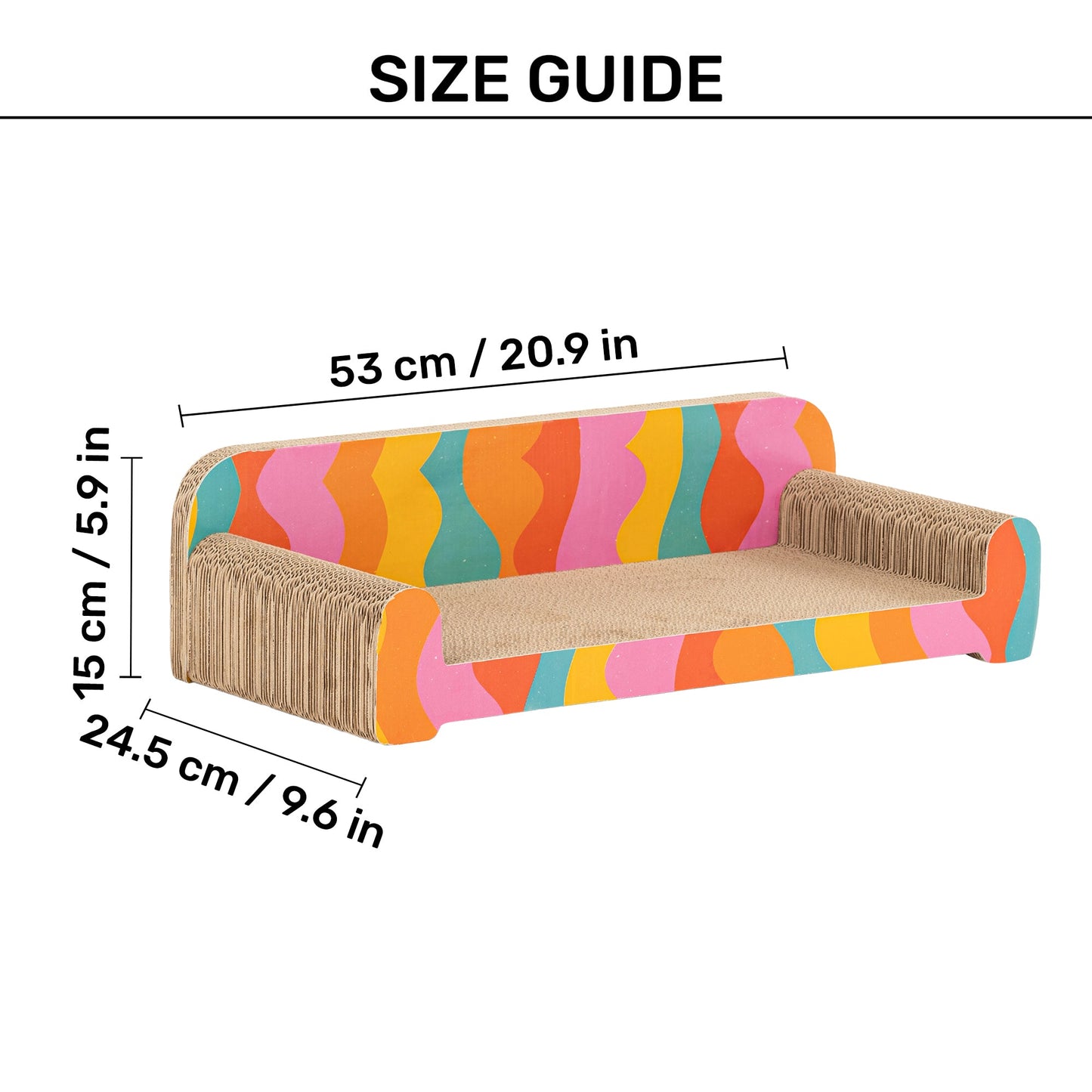 HUFT Kitty Sofa Lounge Scratcher For Cat - Multicolor