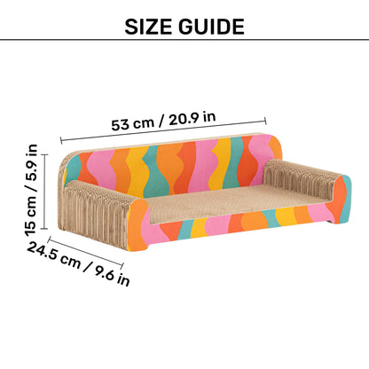 HUFT Kitty Sofa Lounge Scratcher For Cat - Multicolor