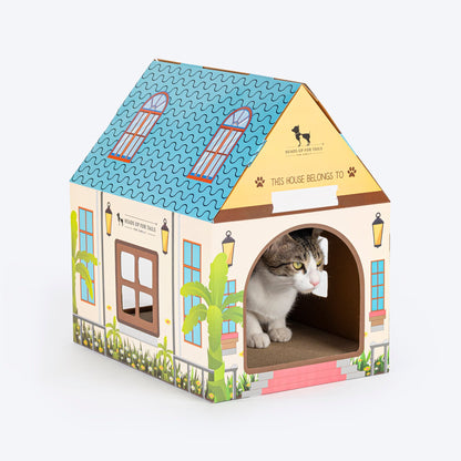 HUFT Kitty Cottage Scratcher For Cat - Multicolor