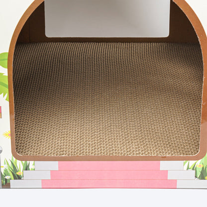 HUFT Kitty Cottage Scratcher For Cat - Multicolor