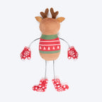 HUFT Merry Buddies Plush Toy With Catnip For Cat - Set Of 2 - Beige & Red