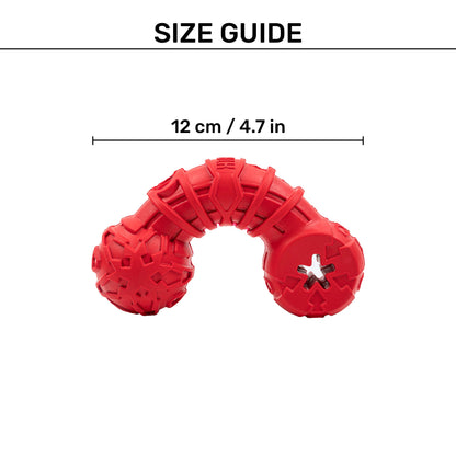 HUFT Mighty Multipurpose Bone Toy For Dog - Red