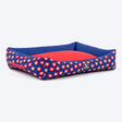 HUFT CuddleLove Lounger Bed For Dog - Red & Navy
