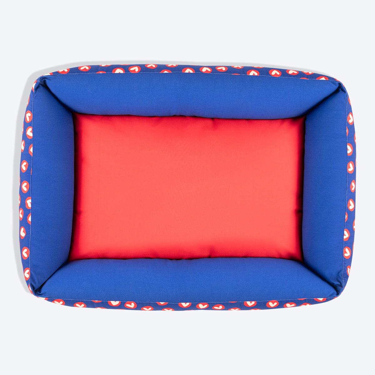 HUFT CuddleLove Lounger Bed For Dog - Red & Navy