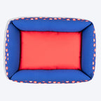 HUFT CuddleLove Lounger Bed For Dog - Red & Navy