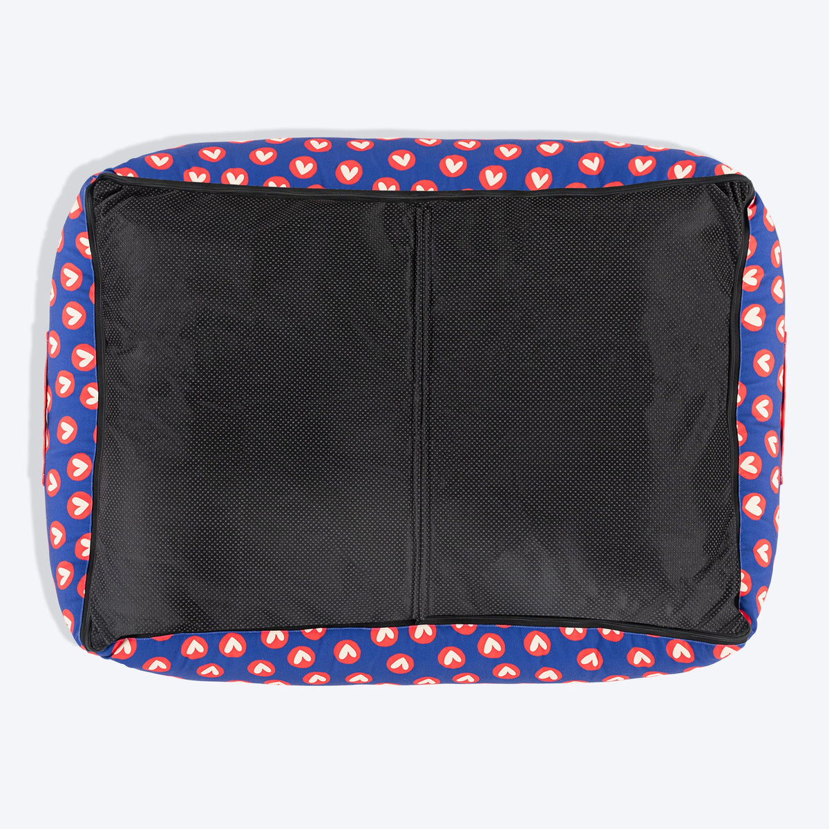 HUFT CuddleLove Lounger Bed For Dog - Red & Navy