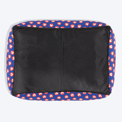 HUFT CuddleLove Lounger Bed For Dog - Red & Navy