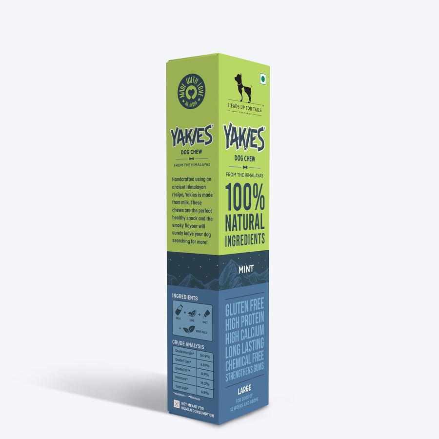 HUFT Yakies Vegetarian Natural Chew Bone - Mint - 55 gm