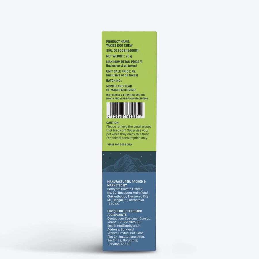 HUFT Yakies Vegetarian Natural Chew Bone - Mint - 55 gm