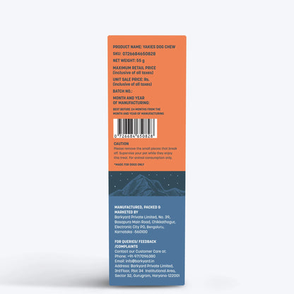 HUFT Yakies 100% Natural & Vegetarian Turmeric Chew Bone For Dog