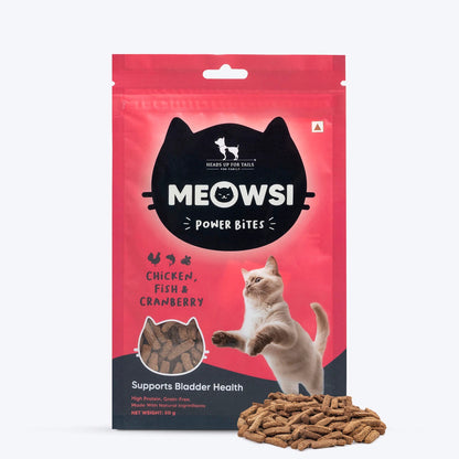 Meowsi by HUFT Chicken, Fish & Cranberry Power Bites Cat Treats - 50 gm