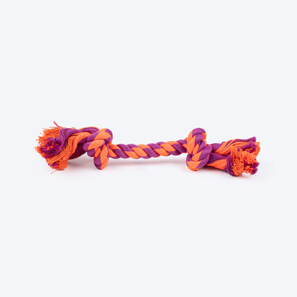 HUFT 2 Knot Rope Toy For Dog - Orange & Purple