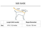 HUFT Rope Leash With Carabiner For Dog - Grey - 1.2 m