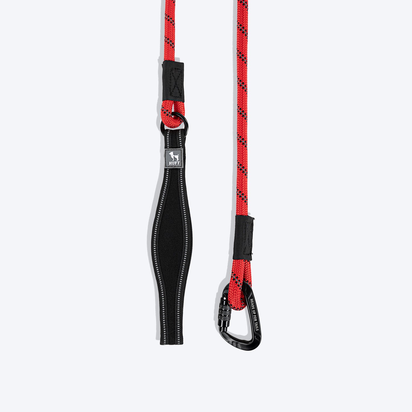 HUFT Rope Leash With Carabiner For Dog - Red - 1.2 m