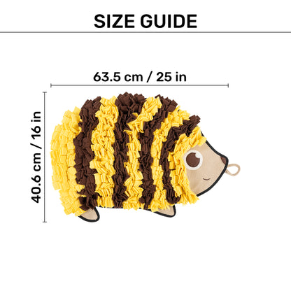 HUFT Hedgehog Snuffle Mat For Dog - Black & Yellow